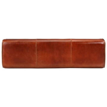 Bancă Bok gimnastică maro 110cm piele naturală/lemn masiv mango - Img 4