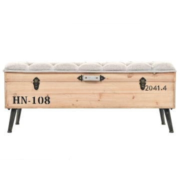 Bancă de depozitare, 110 cm, lemn masiv de brad - Img 2