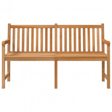 Bancă de grădină, 150 cm, lemn masiv de tec - Img 3