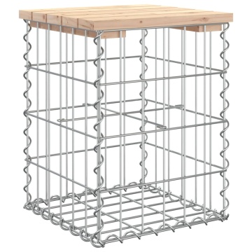 Bancă de grădină, design gabion, 33x31x42 cm, lemn masiv de pin - Img 8