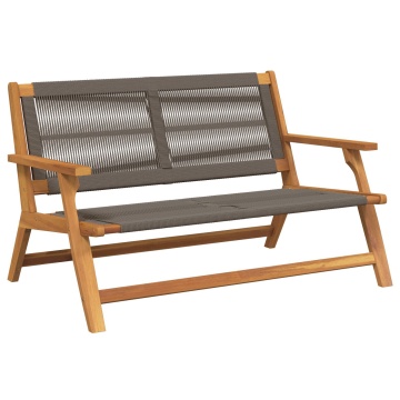 bancă de grădină gri 76x122x73 cm din lemn masiv de acacia - Img 2