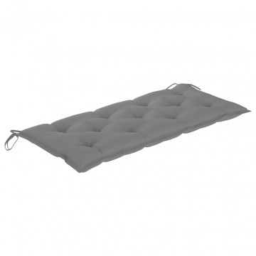 Bancă de grădină pliabilă cu pernă, 118 cm, bambus - Img 8
