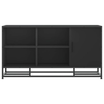 Bancă de pantofi neagră 100x40x53,5 cm lemn și metal prelucrat - Img 4