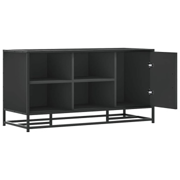 Bancă de pantofi neagră 100x40x53,5 cm lemn și metal prelucrat - Img 8
