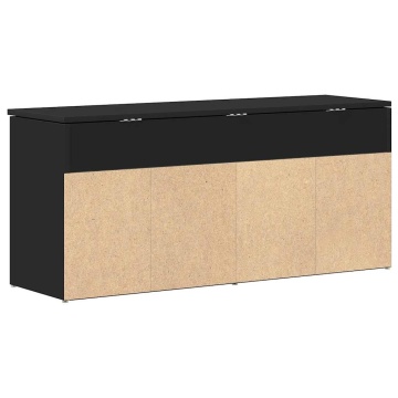 Bancă de pantofi neagră 102x30,5x45 cm Lemn prelucrat - Img 5