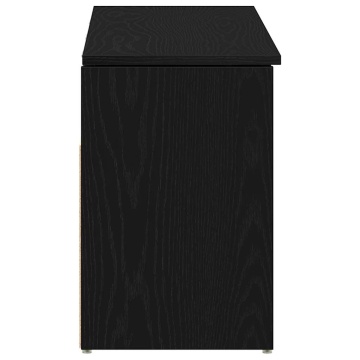 Bancă de pantofi Stejar negru 102x30,5x45 cm Lemn prelucrat - Img 5