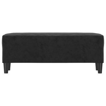 Bancă, negru, 100x35x41 cm, catifea - Img 3