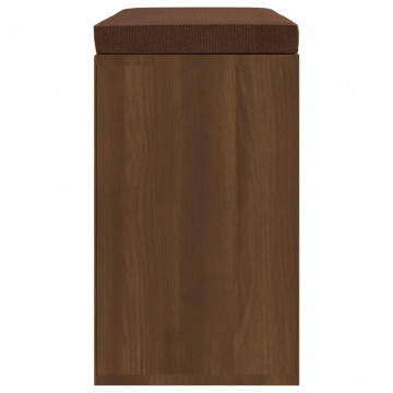 Bancă pentru pantofi stejar maro 103x30x48 cm lemn prelucrat - Img 7