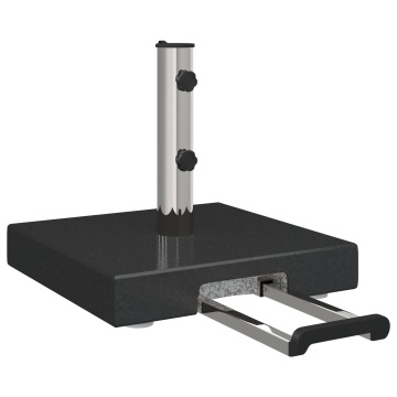 Bază cu roți pentru parasol cu mânere Granit Negru 29 kg Pătrată - Img 2