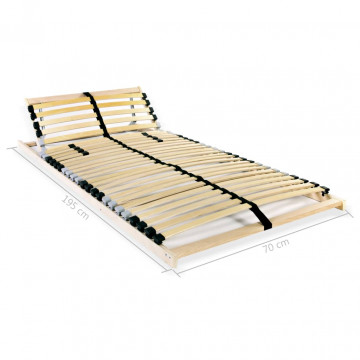 Bază de pat cu șipci, 28 șipci, 7 zone, 70 x 200 cm - Img 7