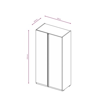 Bianco Dulap 90 White/White High High Gloss - Img 2