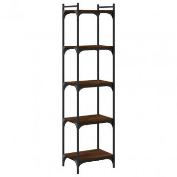 Bibliotecă 5 niveluri, stejar maro 40x30x154 cm, lemn prelucrat - Img 2
