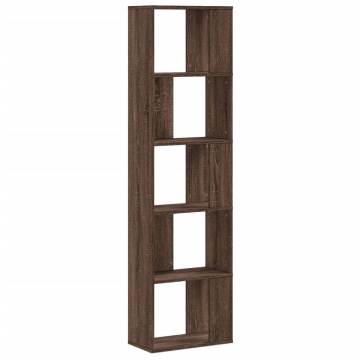 Bibliotecă 5 niveluri stejar maro 45x23,5x162,5 cm lemn - Img 8