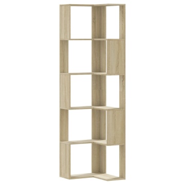 Bibliotecă 5 niveluri stejar sonoma 50x50x179cm lemn prelucrat - Img 2