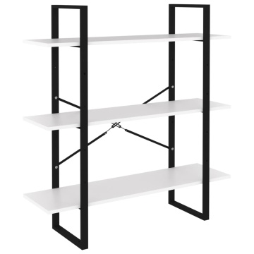 Bibliotecă, alb, 100x30x105 cm, PAL - Img 2