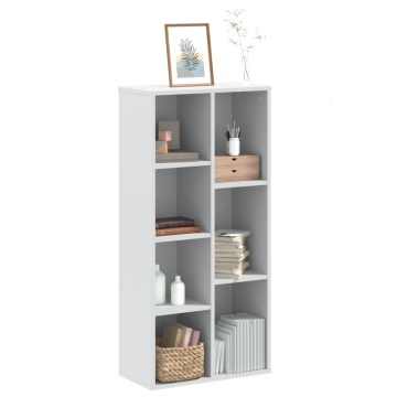 Bibliotecă, alb, 50x25x105 cm, lemn prelucrat - Img 1
