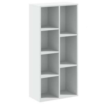 Bibliotecă, alb, 50x25x105 cm, lemn prelucrat - Img 2