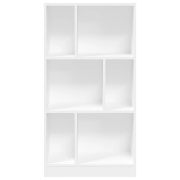 Bibliotecă, alb, 57x28,5x107,5 cm, lemn prelucrat - Img 4