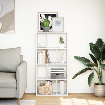 Bibliotecă, alb, 60x20x120 cm, lemn prelucrat - Img 3