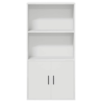 Bibliotecă, alb, 60x24x120 cm, lemn prelucrat - Img 4