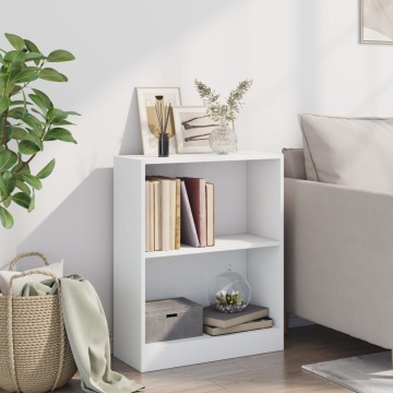 Bibliotecă, alb, 60x24x76 cm, lemn compozit - Img 3