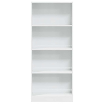 Bibliotecă, alb extralucios, 60x24x143 cm, lemn prelucrat - Img 4