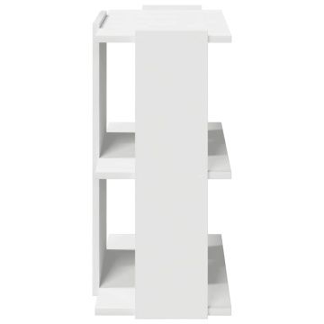 Bibliotecă cu 3 niveluri, alb 60x30x60 cm lemn prelucrat - Img 8