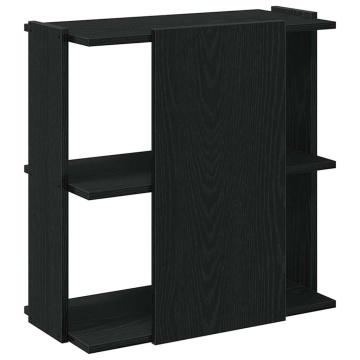 Bibliotecă cu 3 niveluri, negru, 60x30x60 cm, lemn prelucrat - Img 5