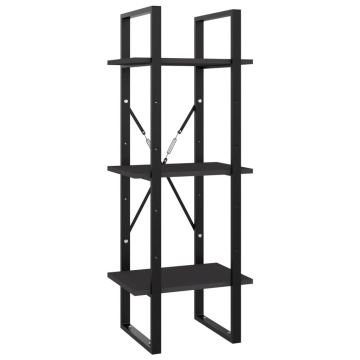 Bibliotecă cu 3 rafturi, gri, 40x30x105 cm, PAL - Img 2