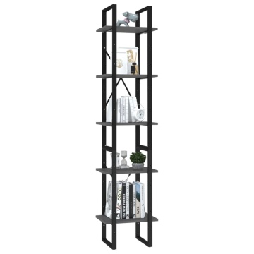 Bibliotecă cu 5 rafturi, alb, 40x30x175 cm, lemn prelucrat - Img 3