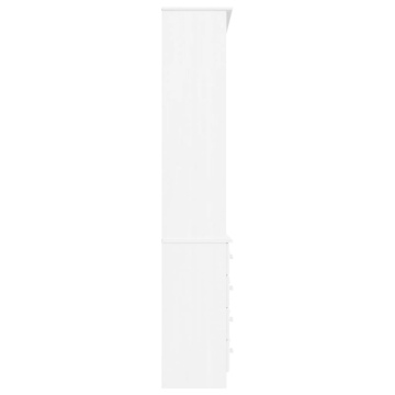 Bibliotecă cu sertare „ALTA” alb 77x35x186,5 cm lemn masiv pin - Img 8
