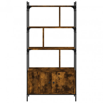 Bibliotecă cu uși stejar fumuriu 76,5x30x154,5 cm lemn compozit - Img 8