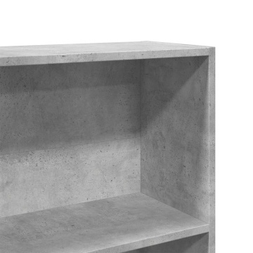 Bibliotecă, gri beton, 80x30x189 cm, lemn prelucrat - Img 6