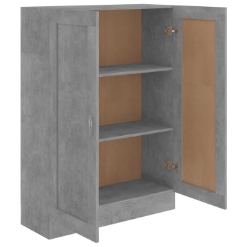 Bibliotecă, gri beton, 82,5 x 30,5 x 115 cm, PAL - Img 8