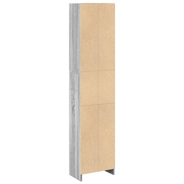 Bibliotecă, gri sonoma, 40x24x176 cm, lemn prelucrat - Img 5