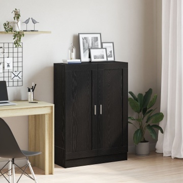 Bibliotecă Neagră din Stejar 82,5x30,5x115 cm din Lemn Ușor - Img 1