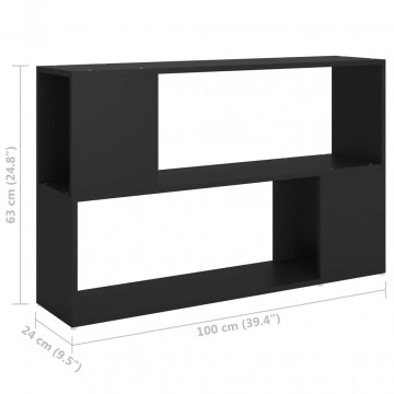 Bibliotecă, negru, 100x24x63 cm, PAL - Img 6