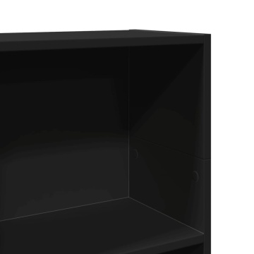 Bibliotecă, negru, 40x24x109 cm, lemn prelucrat - Img 6