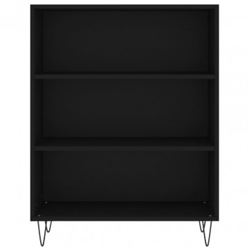 Bibliotecă, negru, 69,5x32,5x90 cm, lemn compozit - Img 4