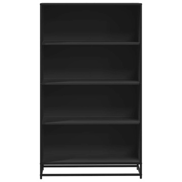 Bibliotecă, negru, 80,5x35x139 cm, lemn prelucrat - Img 4