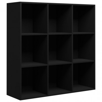 Bibliotecă, negru, 98 x 30 x 98 cm, PAL - Img 2
