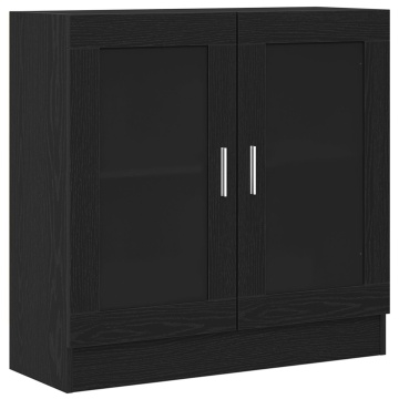 Bibliotecă Negru Stejar 82,5x30,5x80 cm din Lemn Compozit - Img 2