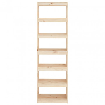 Bibliotecă/Separator cameră, 60x30x199,5 cm, lemn masiv de pin - Img 8