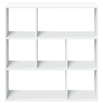 Bibliotecă/separator cameră alb 102x29x103,5 cm lemn prelucrat - Img 8