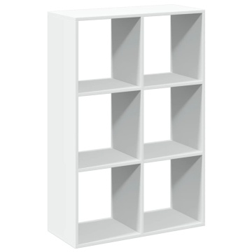 Bibliotecă/separator cameră alb 69,5x29x103,5 cm lemn prelucrat - Img 6