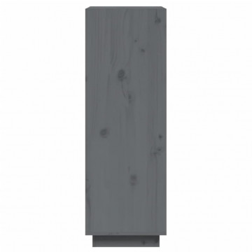 Bibliotecă/Separator cameră gri 60x35x103 cm lemn masiv de pin - Img 5