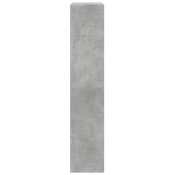 Bibliotecă/separator cameră gri beton 143,5x29x143,5 cm lemn - Img 5