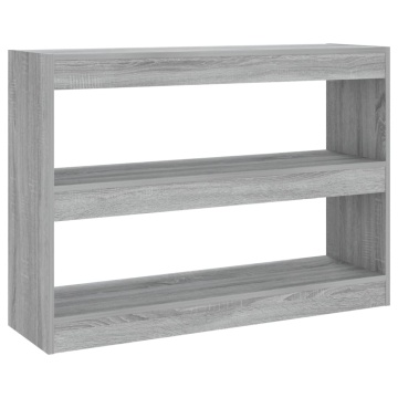 Bibliotecă/Separator cameră, gri sonoma, 100x30x72 cm - Img 2