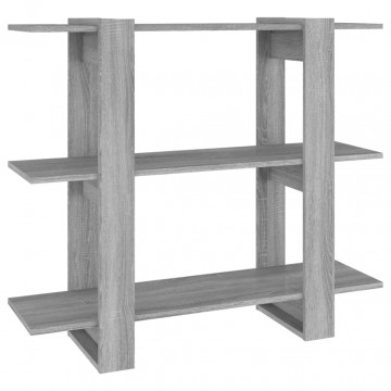 Bibliotecă/Separator cameră, gri sonoma, 100x30x87 cm - Img 2