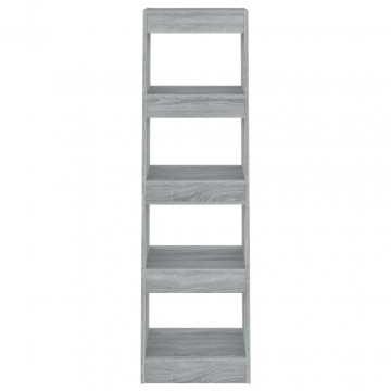 Bibliotecă/Separator cameră, gri sonoma, 40x30x135 cm - Img 3
